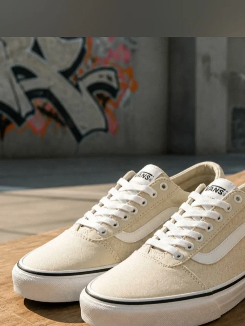 Vans Ward OTW Logo New Men’s Turtledove/White Canvas Sneakers Size Men 12